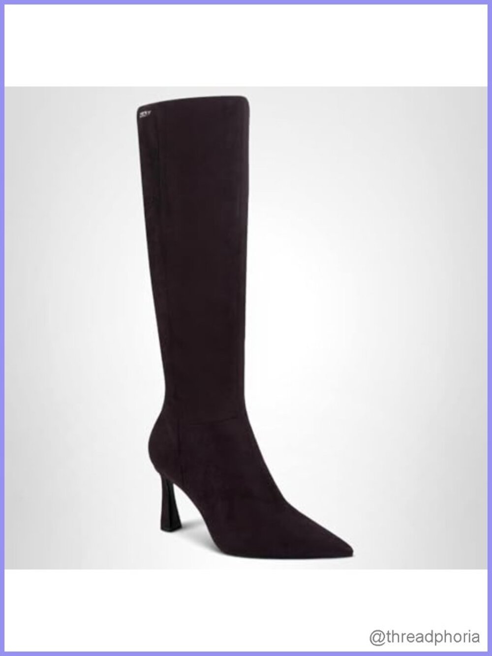 Faux Leather Square Toe Block Heel Knee High Boots Ankle Zip